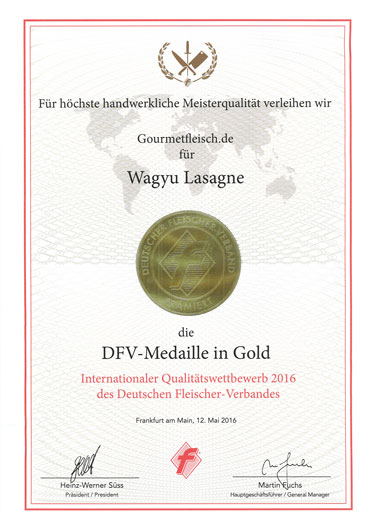 Gold Urkunde