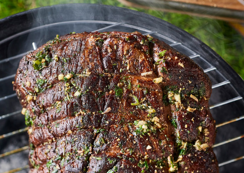 Bild 1 - Charolais Rib Eye Steak gegrillt mit Senfbutter