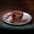 Schokoladenkuchen mit fl�ssigem Schoko-Kern